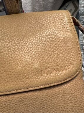 Minicat Leather Crossbody Phone Bag in Tan RFID